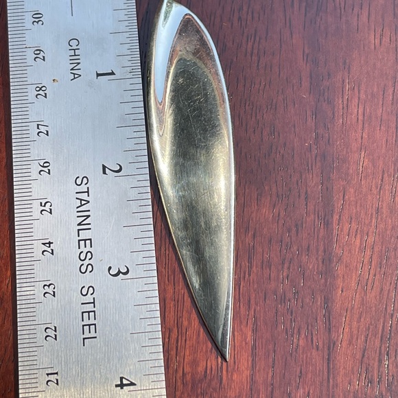 Rare Large Designer Inger K Solid Sterling Silver (.925) Modernist Pendant - Picture 2 of 5